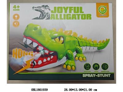 遥控鳄鱼带灯光声音喷雾 车身4*AA不包电 遥控器2*AA不包电_OBL1861939