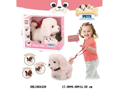 电动毛绒宠物狗 行走/摇尾巴/点头/带叫声 2*AA不包电_OBL1864439