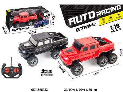 四通遥控车带灯光 车身3*AA不包电 遥控器2*AA不包电 27频率 2色混装_OBL1865323