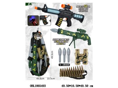 仿真警察套装 警枪带灯光音效 3*AA不包电_OBL1865493