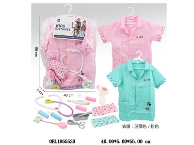 儿童衣服兽医套装 2色混装_OBL1865529