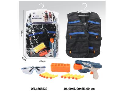 儿童衣服套装 配EVA软弹枪_OBL1865532