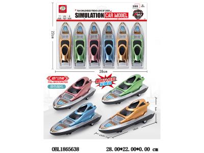 6只装回力仿真快艇套装 4色混装_OBL1865638