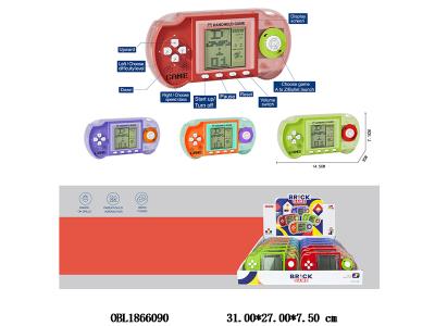 俄罗斯方块游戏机 2*AAA不包电 4色混装 12个装一展示盒_OBL1866090