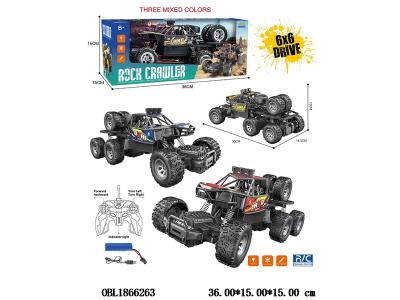 遥控合金攀爬车 配USB线 车身3.7V锂电池包电 遥控器2*AA不包电 3色混装_OBL1866263