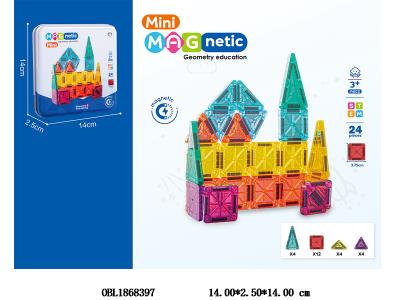 益智磁力片积木 24PCS_OBL1868397