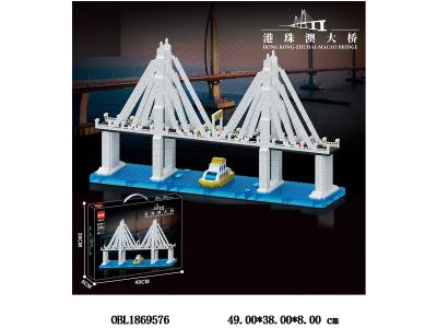 中英文版益智积木 港珠澳大桥 3066PCS_OBL1869576
