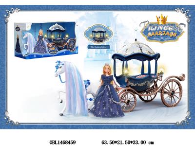 马车带灯光配11.5寸实身芭芘 主体衣服1款 3粒AG13包电_OBL1468459