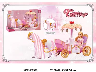 电动马车带声音配11.5寸实身芭芘 主体衣服1款 3*AA无包电_OBL1468586