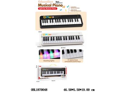 37键多功能电子琴带灯光音乐 4*AA不包电 2色混装_OBL1870048