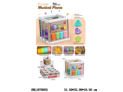 电子琴塞塞乐带灯光音乐 2*AAA不包电 2色混装 9只装1展示盒_OBL1870055