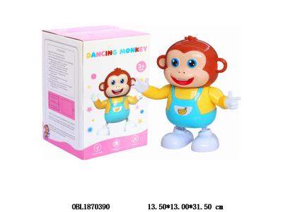 电动猴子 带灯光音乐跳舞 3*AA不包电_OBL1870390
