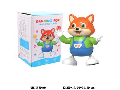 电动狐狸 带灯光音乐跳舞 3*AA不包电_OBL1870404