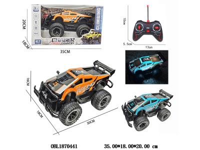 1:14透光车壳遥控车 车身4*AA不包电 遥控器2*AA不包电 27频率 2色混装_OBL1870441