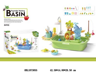 电动戏水钓鱼/洗手盆套装 4*AA不包电_OBL1873055