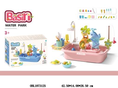 电动戏水钓鱼/洗手盆套装 4*AA不包电_OBL1873125