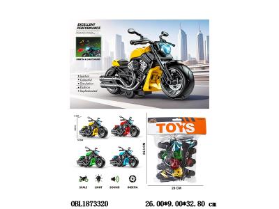 4只装惯性摩托车套装 带声光 3*AG13包电 4色混装_OBL1873320