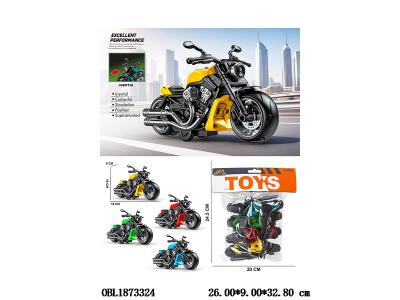 4只装惯性摩托车套装 4色混装_OBL1873324