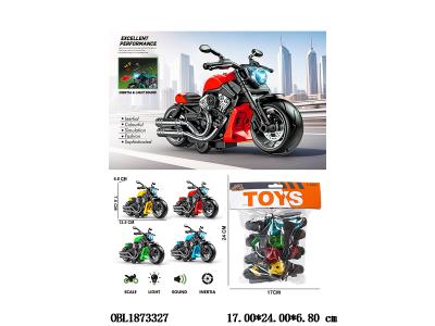 4只装惯性摩托车套装 带声光 3*AG13包电 4色混装_OBL1873327