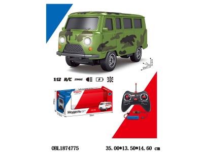 俄文1:12遥控车带灯光配USB线 车身3.7V锂电池包电 遥控器2*AA不包电 27频率_OBL1874775