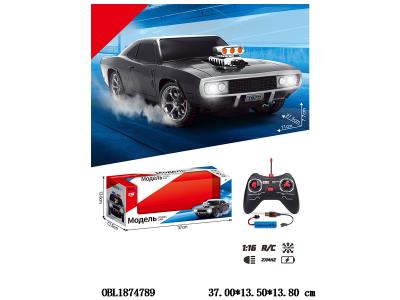 俄文1:12遥控车带灯光配USB线 车身3.7V锂电池包电 遥控器2*AA不包电 27频率_OBL1874789