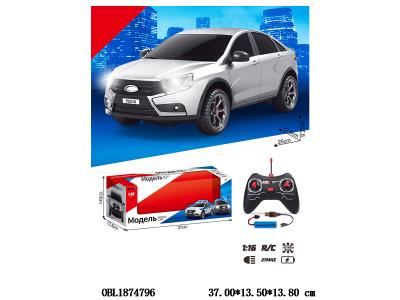 俄文1:12遥控车带灯光配USB线 车身3.7V锂电池包电 遥控器2*AA不包电 27频率_OBL1874796