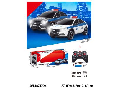 俄文1:12遥控车带灯光配USB线 车身3.7V锂电池包电 遥控器2*AA不包电 2色混装 27频率_OBL1874799