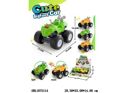 滑行大脚怪沙滩摩托车带灯光音乐 3*AG13包电 2色混装 4只装一展示盒_OBL1875114