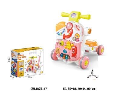 6合1婴儿学步车带灯光音乐 3*AA不包电 粉色_OBL1875147