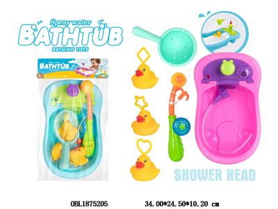 浴盆钓鸭子套装 按压出水 2色混装_OBL1875205