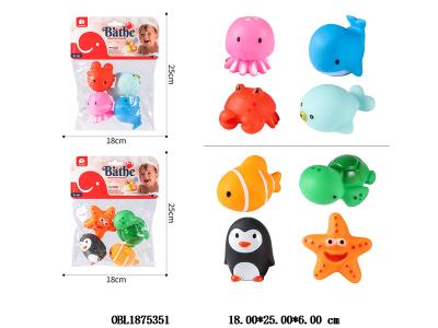 4只装搪胶海底动物 2款混装_OBL1875351