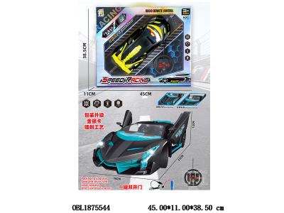 五通遥控车带灯光 一键开门 配USB线 车身3.7V充电电池包电 遥控器2*AA不包电 49频率 2色混装_OBL1875544