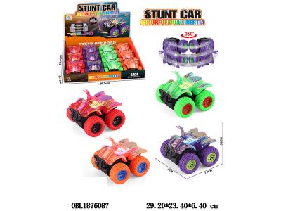 双惯性越野沙滩摩托车 4色混装 12只装一展示盒_OBL1876087