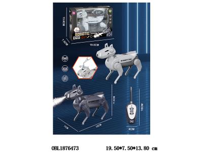 遥控机器狗 带喷雾 狗身2*AA不包电 遥控器2*AG13包电_OBL1876473