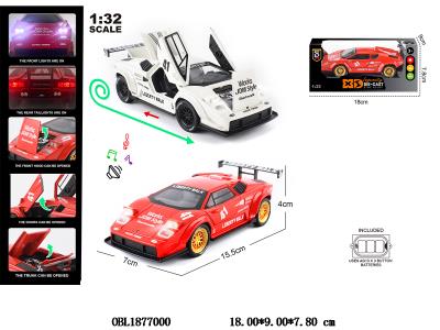 1:32 铸锌合金回力车 带灯光音乐 可开门 3*AG13包电 2色混装_OBL1877000