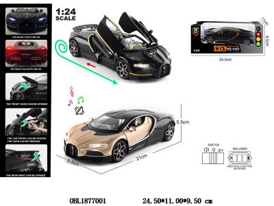 1:32 铸锌合金回力车 带灯光音乐 可开门 3*AG13包电 2色混装_OBL1877001