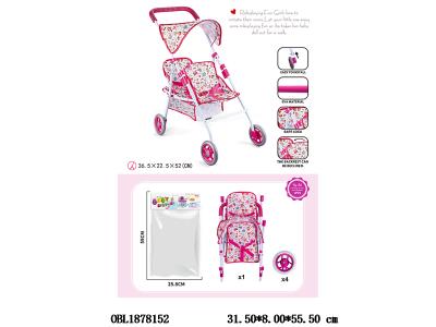 公仔自装EVA轮双座铁制推车_OBL1878152