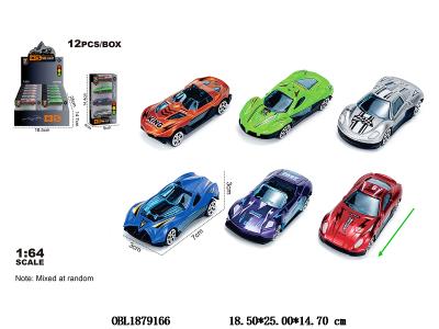 1：64锌合金滑行车 6款混装 4只装一小盒 12小盒装一展示盒_OBL1879166