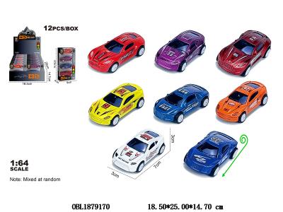 1：64锌合金回力车 8款混装 4只装一小盒 12小盒装一展示盒_OBL1879170