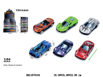 1：64锌合金滑行车 6款混装 5只装一小盒 12小盒装一展示盒_OBL1879194