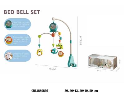 婴儿遥控床头铃带灯光音乐 3*AAA无包电 遥控器1*CR2025包电_OBL1880856