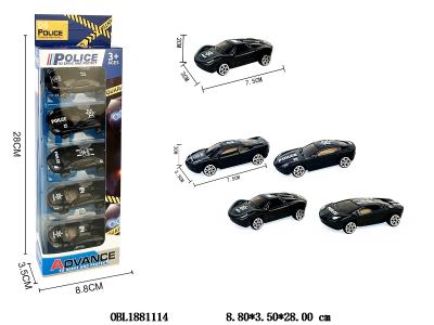 5只装 滑行合金警车 4款混装_OBL1881114
