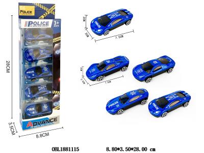 5只装 滑行合金警车 4款混装_OBL1881115