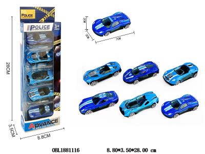 5只装 滑行合金警车 6款混装_OBL1881116