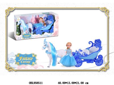 电动马车带声音配6寸实身芭芘 主体衣服1款1色 2*AA不包电_OBL958511