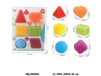 6只装软胶彩色几何套装 带空气bb声_OBL1882954
