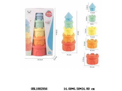软胶城堡叠叠乐套装 带空气bb声_OBL1882956