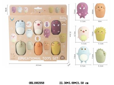 6只装麦秆料软胶拼装喷水动物套装_OBL1882958