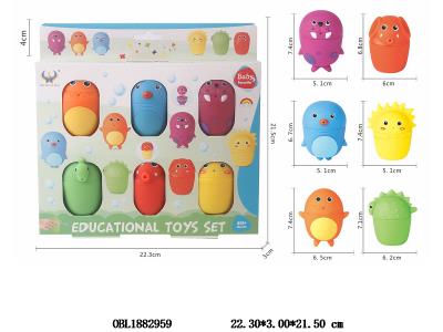 6只装彩色软胶拼装喷水动物套装_OBL1882959