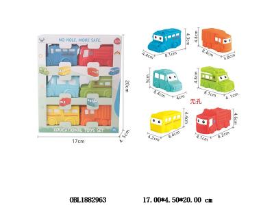 6只装彩色无孔软胶卡通车套装_OBL1882963